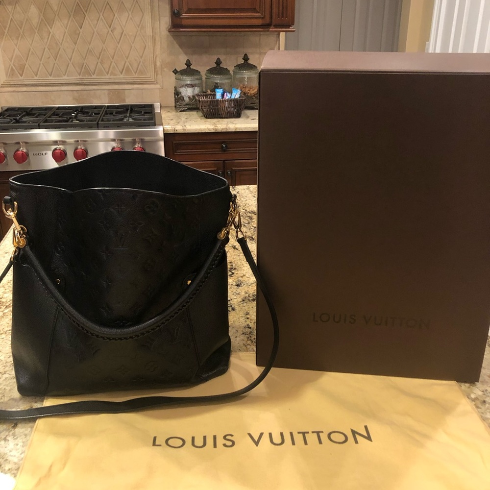Louis Vuitton Black Leather Monogram
